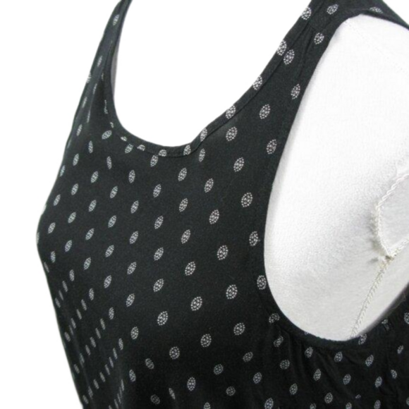 Gap Black/White Patterned Sleeveless Blouse Size Medium - Picture 2 of 6